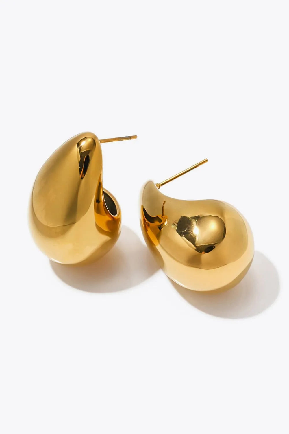 18K Gold-Plated Copper Earrings Gold One Size Earrings - Tophatter Daily Deals