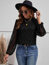 Round Neck Long Sleeve Blouse Blouses - Tophatter Daily Deals