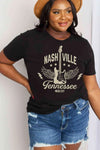 Simply Love Simply Love Full Size NASHVILLE TENNESSEE MUSIC CITY Graphic Cotton Tee Women's T-Shirts - Tophatter Daily Deals