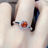 Platinum-Plated Artificial Gemstone Ring Silver One Size Rings - Tophatter Daily Deals