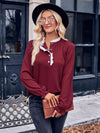 Half-Snap Lace Trim Top Blouses - Tophatter Daily Deals