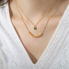 18K Gold-Plated Double-Layered Necklace Necklaces - Tophatter Daily Deals