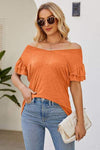 Ruffled V-Neck Flutter Sleeve T-Shirt Women's T-Shirts - Tophatter Daily Deals