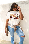 Simply Love Full Size HAPPY THANKS GIVING Short Sleeve T-Shirt Women's T-Shirts - Tophatter Daily Deals