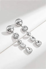 Rhinestone Geometric Drop Earrings Earrings - Tophatter Daily Deals