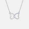 Moissanite 925 Sterling Silver Heart Bow Necklace Moissanite - Tophatter Daily Deals