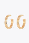 18K Gold-Plated Alloy C-Hoop Earrings Earrings - Tophatter Daily Deals