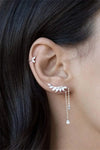 Platinum-Plated Crawl Earrings Earrings - Tophatter Daily Deals