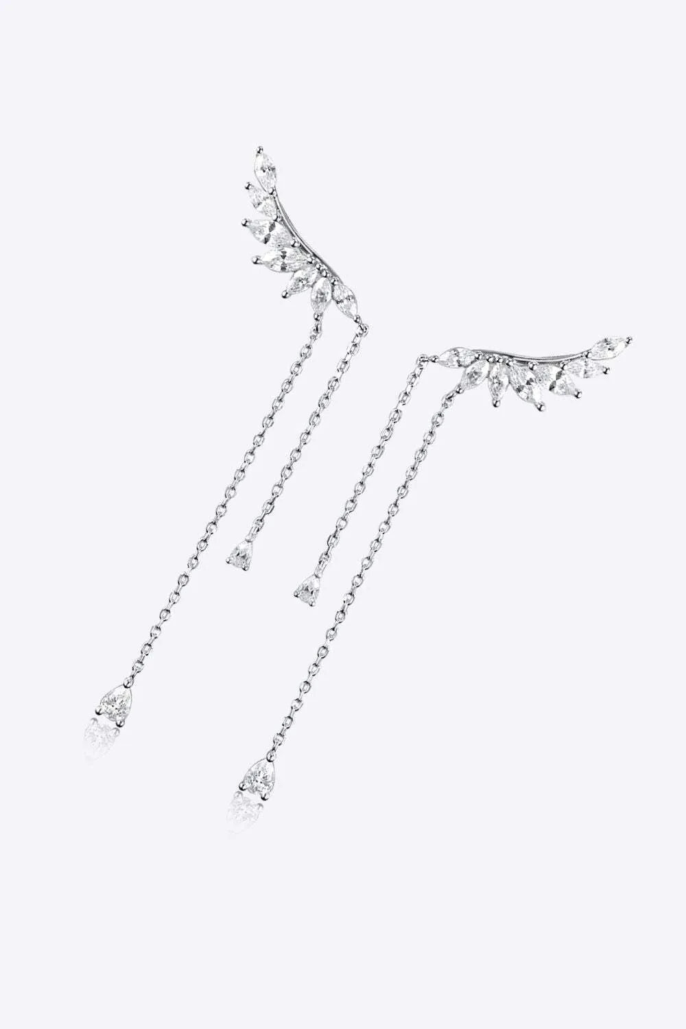 Platinum-Plated Crawl Earrings Earrings - Tophatter Daily Deals