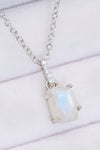 Natural Moonstone 4-Prong Pendant Necklace - Tophatter Shopping Deals