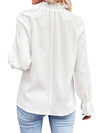 Ribbed Flounce Sleeve Blouse Blouses - Tophatter Daily Deals