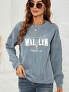 THE HELL I WON'T Graphic Sweatshirt French Blue - Tophatter Daily Deals