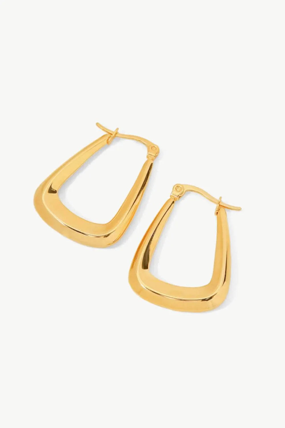 18K Gold-Plated Geometric Earrings Gold One Size Earrings - Tophatter Daily Deals