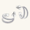 Moissanite 925 Sterling Silver C-Hoop Earrings Moissanite - Tophatter Daily Deals