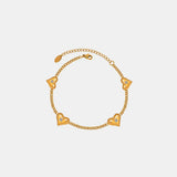 Titanium Steel Zircon Heart Bracelet Bracelets - Tophatter Daily Deals