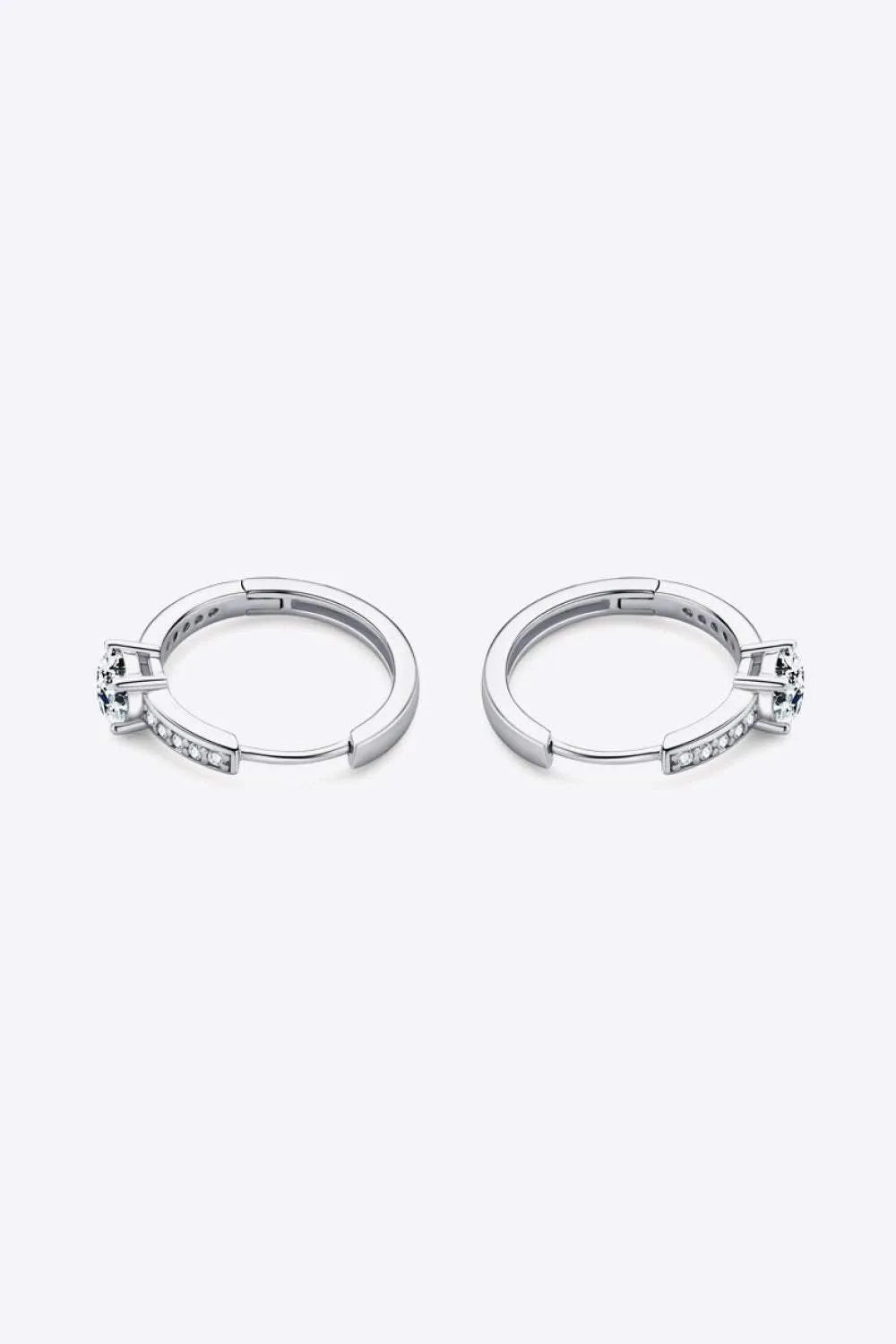 Carry Your Love 1 Carat Moissanite Platinum-Plated Earrings Moissanite - Tophatter Daily Deals