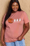 Simply Love Full Size Jack-O'-Lantern Graphic Cotton T-Shirt Women's T-Shirts - Tophatter Daily Deals