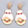 Rhinestone Alloy Mrs. Claus Earrings Earrings - Tophatter Daily Deals