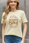 Simply Love Full Size BEAUTIFUL SOUL Graphic Cotton Tee Women's T-Shirts - Tophatter Daily Deals