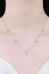 Moissanite Rhodium-Plated Necklace Moissanite - Tophatter Daily Deals