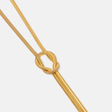 Double Layered Knot Herringbone Choker Necklace Necklaces - Tophatter Daily Deals
