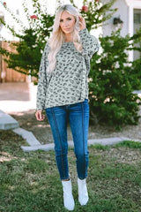 Leopard Round Neck Long Sleeve T-Shirt Women's T-Shirts - Tophatter Daily Deals