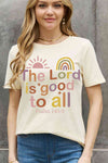 Simply Love Full Size THE LORD IS GOOD TO ALL PSALM 145:9 Graphic Cotton Tee Women's T-Shirts - Tophatter Daily Deals