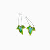 Alloy Leaf Drop Earrings Mid Green One Size Earrings - Tophatter Daily Deals