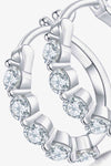 Adored 1 Carat Moissanite 925 Sterling Silver Earrings Moissanite - Tophatter Daily Deals