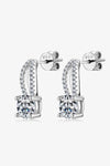 1 Carat Moissanite 925 Sterling Silver Earrings Silver One Size Moissanite - Tophatter Daily Deals