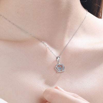 Moissanite Crown 925 Sterling Silver Necklace Moissanite - Tophatter Daily Deals