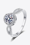 Feel The Joy 925 Sterling Silver Moissanite Ring Silver Moissanite - Tophatter Daily Deals