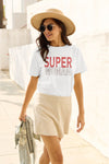 Simply Love Full Size SUPERWOMAN Short Sleeve T-Shirt White Women's T-Shirts - Tophatter Daily Deals