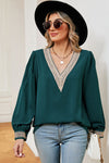 V-Neck Long Sleeve T-Shirt Green Women's T-Shirts - Tophatter Daily Deals