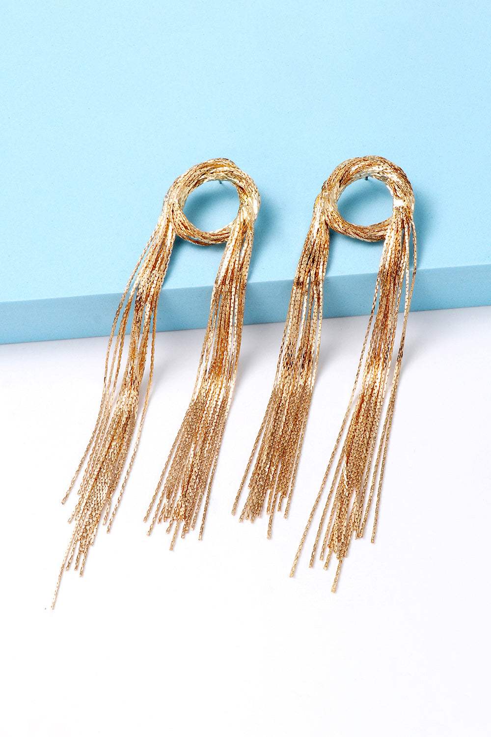 Round Shape Fringed Copper Earrings Earrings - Tophatter Daily Deals