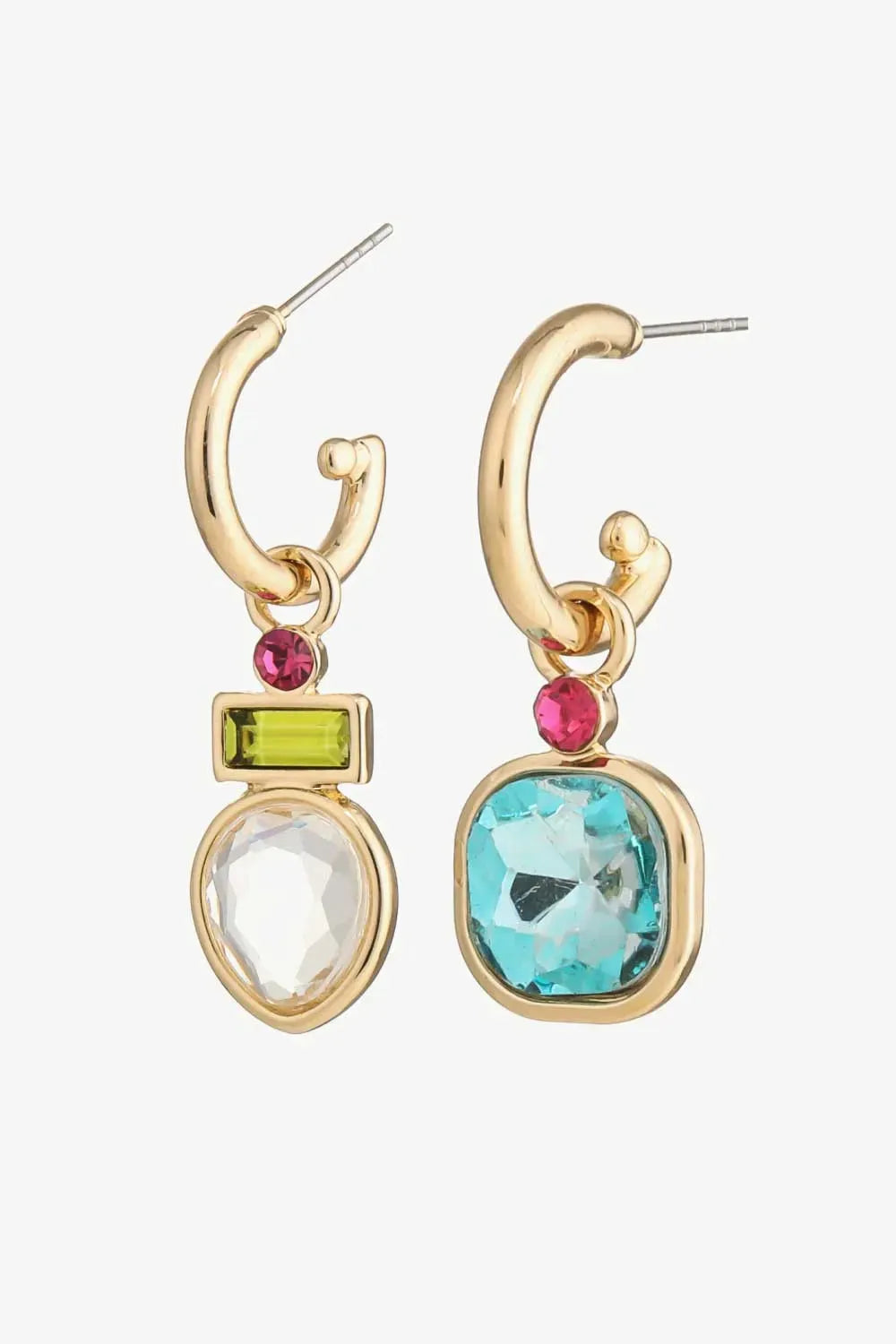 Crystal C-Hoop Drop Earrings Earrings - Tophatter Daily Deals