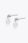 925 Sterling Silver Teardrop Earrings Silver One Size Earrings - Tophatter Daily Deals