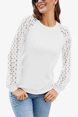 Long Raglan Sleeve Round Neck Tee Women's T-Shirts - Tophatter Daily Deals