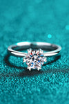 Pleasant Surprise 925 Sterling Silver 1 Carat Moissanite Ring Moissanite - Tophatter Daily Deals