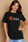 Simply Love Full Size Jack-O'-Lantern Graphic Cotton T-Shirt Black Women's T-Shirts - Tophatter Daily Deals