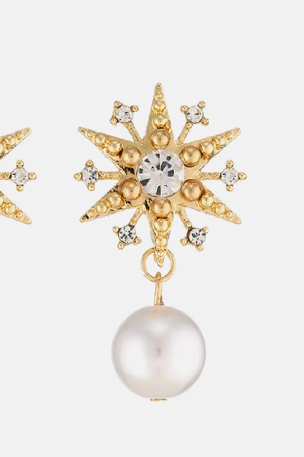 Synthetic Pearl Star Shape Alloy Earrings Earrings - Tophatter Daily Deals