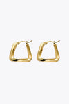 18K Gold Plated Irregular Geometric Earrings Gold One Size Earrings - Tophatter Daily Deals