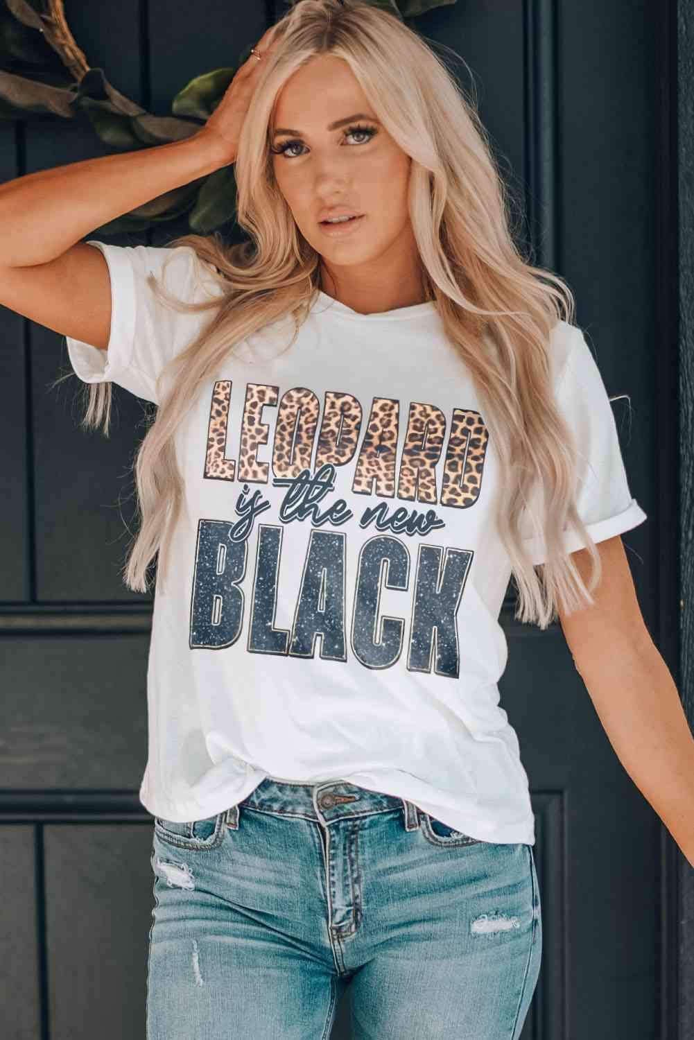 Slogan Graphic Round Neck T-Shirt White Women's T-Shirts - Tophatter Daily Deals