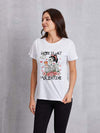 Skull Round Neck Short Sleeve T-Shirt White Women's T-Shirts - Tophatter Daily Deals