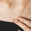 Heart Inlaid Zircon Spring Ring Closure Necklace Necklaces - Tophatter Daily Deals