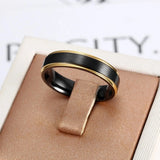 Contrast Titanium Steel Ring Rings - Tophatter Daily Deals