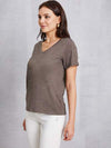 V-Neck Short Sleeve T-Shirt Women's T-Shirts - Tophatter Daily Deals