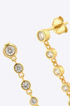 Inlaid Zircon 925 Sterling Silver Earrings Earrings - Tophatter Daily Deals