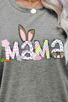 Easter MAMA Graphic Round Neck T-Shirt Women's T-Shirts - Tophatter Daily Deals