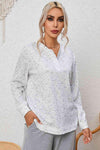 Buttoned Long Sleeve Top White Blouses - Tophatter Daily Deals